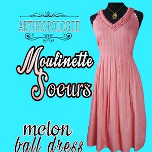 Anthro Moulinette soeurs melon ball dress NWT
